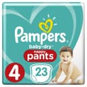 4x Pampers Baby Dry luierbroekjes Maat 4 (9-15 kg) 23 stuks