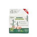 Naty Bamboo Baby-luiers van bamboeviscose – zijdezacht, plantaardig, dermatologisch getest voor de gevoelige huid & superabsorberend (Maat 1, 88 stuks)